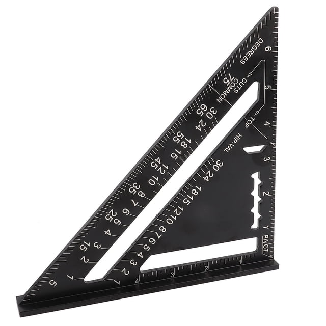 Transportador de Ángulo triangular para Techos de Oxidación Negra de Aleación de Aluminio, Métrico, Para Construcciónis, Remodelacia, Amantes del Bricolajeje