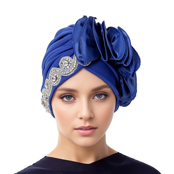 Qepwscx Flower Turban Headwears, Hijab Undercap for Women,Soft Head Wraps Headwears Elastic Cap for Women with Hair Loss