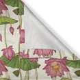 thumbnail image 6 of Ambesonne Lotus Valance & Curtain, Pink Flowers, 55"x30", Pink Ivory and Green, 6 of 7