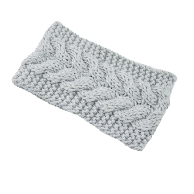 Bandeau d'Hiver pour Femmes, Élasticité, Tête Chaude, Vague Torsadée, Cache-Oreilles, Style Simple, Accessoires pour Cheveux, Blanc Gris