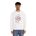 thumbnail image 4 of Unisex Floral Love Sweatshirt, Love Floral Sweatshirt, Floral Butterfly Sweatshirt, 50/50 Cotton-Poly Valentine's Day Sweatshirt 06, 4 of 57