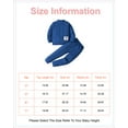 thumbnail image 2 of 4T Baby Boys Clothes 4T Boys 2PCS Fall WInter Outfits Set Solid Color Toddler Boys Long Sleeve Top Pants Set Blue, 2 of 7