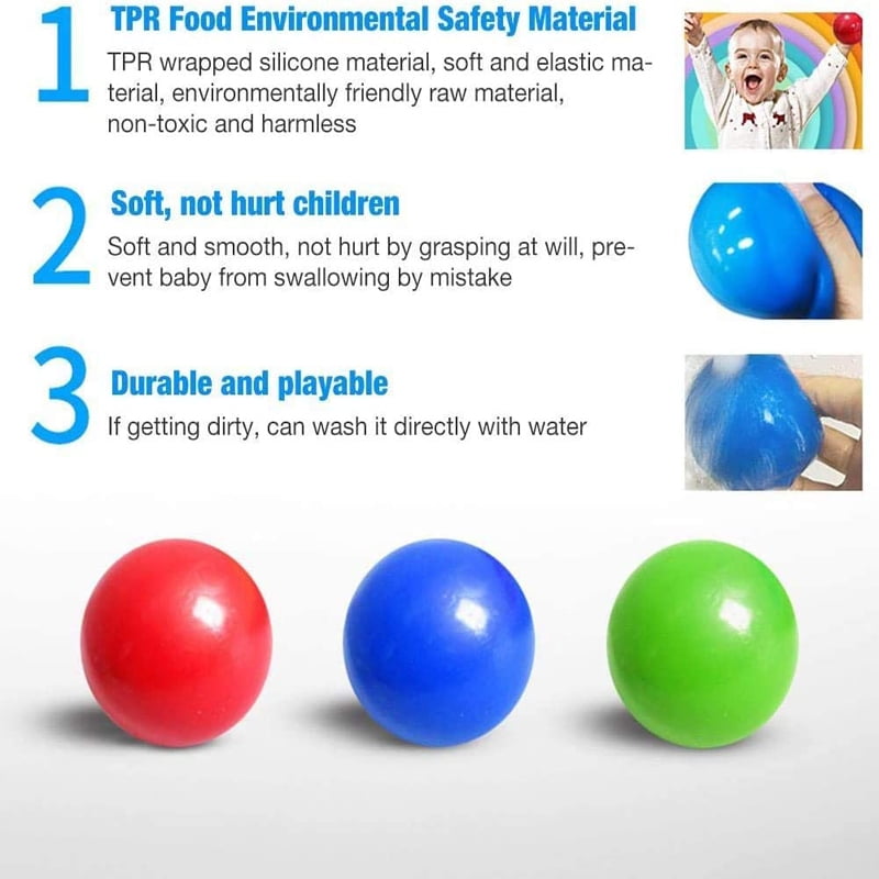 Monstech 4 Pcs Luminous Sticky Ball Ceiling Sticky Balls Stress Relief Balls Gobbles Sticky Balls Sticky Balls Toys for Adult &Kid Ceiling Sticky Balls for ADHD OCD,Anxiety 
