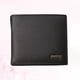 thumbnail image 2 of Cartera de cuero para hombre, monedero corto, tarjetero, portátil, de color liso, con bolsillo para tarjetas (negro), 2 of 7