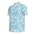 thumbnail image 3 of Daiia Blue Snake Pattern Men’s Polo Shirts,Solid Deck Shirt,Classic Fit, Breathable Cotton Polo for Casual and Sport Wear-Large, 3 of 9