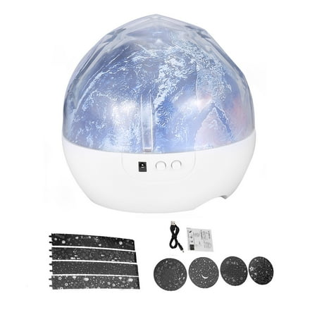 

USB Powered Projector Lamp LED Night Light with Music for Living Room Bedroom Earth