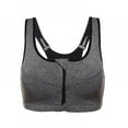 thumbnail image 5 of M-5XL Women Sport Bra Professional Front Zipper Running Yoga Bra Vest Push Up Shockproof Wirefree Crop Top Fitness Bra, 5 of 10
