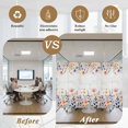 thumbnail image 5 of Pink Spring Floral Window Privacy Film, Elegant Flowers Farmhouse Botanical Wooden Static Cling UV Sun Blocking Heat Control Window Tint Day and Night, Non-Adhesive One Way Privacy Cover 23.6''x59'', 5 of 7
