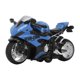 thumbnail image 1 of Kids Pull Back Motorcycle Toy with Light and Sound Effects, High Simulation Alloy Motorcycle Model, Blue, 1 of 1
