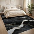 thumbnail image 3 of ODIKA 8'x10' Washable Area Rug Abstract Vein Border Swirl Inlay Veined Streaks Flow Symmetrical for King Size Bedroom Under Bed, Master Suite, Non-Shedding, Easy Care, 3 of 7