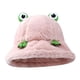 thumbnail image 1 of Sombrero de pescador de felpa para invierno, gorro de pescador, cálido, tamaño de dibujos animados, ligero, sombrero de rana, lindo para damas, Rosa Salvador sombrero de copa, 1 of 8