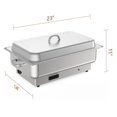 thumbnail image 3 of 2-pack electric chafing dish buffet set 9qt stainless steel food warmers con digital temperature control including 1 tamaño completo-size y 2 half-size pans, 3 of 7