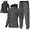 Heather Black, variant on Essenclo Youth Kids Sweatsuit Jogger Outfit - Boys Girls Athletic Reversible Pullover Hoodie & Pants Activewear Clothes Set