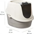 thumbnail image 3 of No-Mess Hooded Enclosed Cat Litter Box, Large, Multicolor, 24 in x 18 in x 17 in, 3 of 6