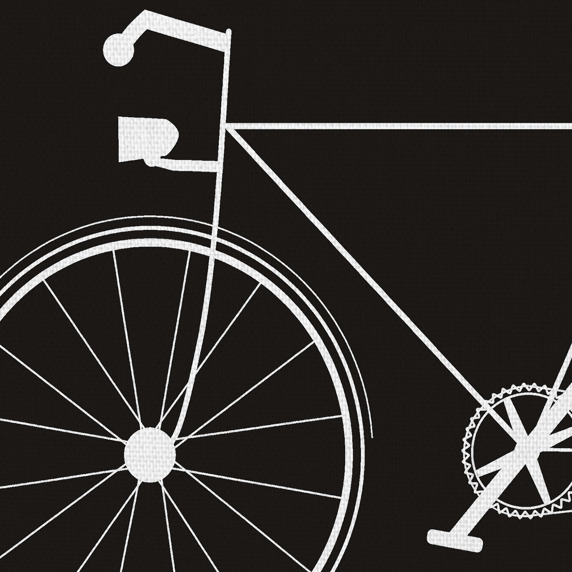 Masterpiece Art Gallery Two Bikes Black and White by Jan Weiss Canvas Art Print 24" x 36"