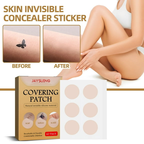 Kokovifyves Skin invisible Concealer Sticker Skin Color invisible Sticker Sca-Tattoo Acne Mark Covering Sticker Waterproof