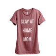 thumbnail image 1 of Thread Tank Slay At Home Mom Women's Fashion Relaxed Crewneck T-Shirt Tee Heather Rouge X-Large, 1 of 5