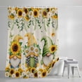 thumbnail image 4 of Spring Gnomes Shower Curtain Set, Waterproof Shower Curtains for Bathroom, Retro Botanical Flowers Leaves Butterfly Washable Fabric Cloth Bath Curtain for Bathtub Decoration with Hooks 54x78 Inches, 4 of 9
