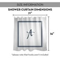 thumbnail image 7 of Creative Products Navy Blue and White Letter A Monogrammed 71x74 Shower Curtain, 7 of 7