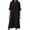 A-Black876, variant on Women's Button-Placket Shirt Dress Loose Errands-Day Midi Tunic Dress