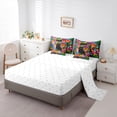 thumbnail image 5 of Homewish Cartoon Black Cat Bedding Comforter Set 7-Piece for Teenagers Boys Girls,Colorful Flowers King Bedding Sets,Chic Floral Blossoms Ultra Soft Bed Sheets,Lightweight Room Decor,Reversible, 5 of 8
