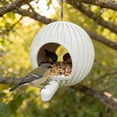 thumbnail image 3 of WEGFTDUOP Weather-Resistant Plastic Outdoor Hanging Bird Feeder, Easy to Hang & Clean, Large Capacity for Mixed Bird Seeds, Attracts Wild Birds to Garden Patio Backyard, 3 of 7