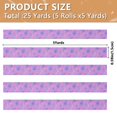 thumbnail image 3 of 5 Rolls Christmas Ribbon 1.5 inch Wide Decorative Ribbon for Gift Wrapping and Holiday Decorations Purple Hibiscus Flowers, 3 of 7