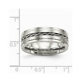 thumbnail image 2 of Stainless Steel Brushed and Polished Twisted 7.00mm Band, 2 of 8