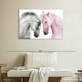 thumbnail image 2 of Elephant Stock Couple Of Horses Wall Art - Horizontal Canvas Wall Art - Living Room Wall Decor - Animal Canvas - Pink And White Decor - 39" x 26", 2 of 4