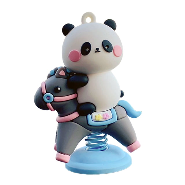 Car Spring Decoration Creative Shaking Head Ornament Stylish Desktop Doll Decoration Rocking Horse Panda