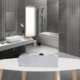 thumbnail image 2 of Square Tube Chrome Shower Rail Head Slider Bar Holder Adjustable Bracket, 2 of 7