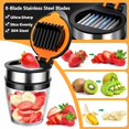 thumbnail image 5 of Cortador de plátanos, cortador de kiwi, cortador de huevos de fresa de acero inoxidable resistente para frutas blandas, preparación rápida de frutas y verduras, 5 of 5