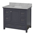thumbnail image 3 of Paige 42" Bathroom Vanity with Marine Gray Cabinet and Carrara Marble Top, 3 of 6
