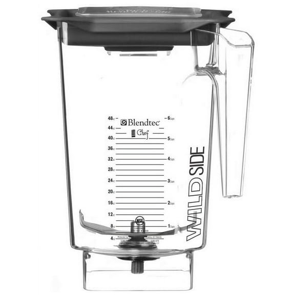 Blendtec Commercial WildSide Chef Blender Jar | 3 Qt. with Vented Gripper Lid