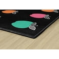 thumbnail image 3 of Flagship Carpets School Girl Style Stylish Black & White Brights Apple Sit Spot Classroom Area Rug, 7'6" x 12', 3 of 5