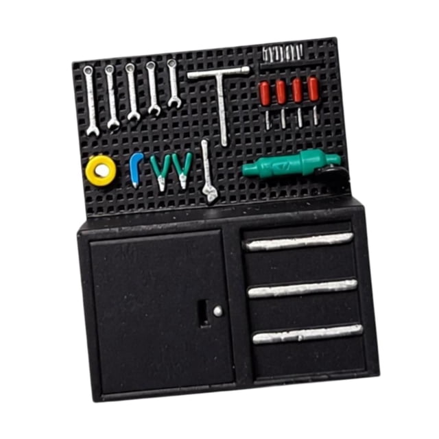 Milaget 1/64 Garage Tool Rack Diorama Decoration Authentic Display Ornament Novelty Tool black new