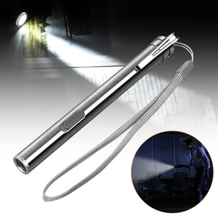 Mini Usb Flashlight - 5V LED USB Rechargeable Mini Tactical Flashlight Stainless Steel Torch Pen Light, Perfect for medical checking, working, camping, hiking, running, night walking