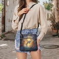 thumbnail image 5 of Kuiaobaty Dolphin Madala Galaxy Print Crossbody Bag for Women, Medium Size Vegan Leather Shoulder Purse Crossbody, Casual Waterproof Sling Handbag with Adjustable Strap for Travel, 5 of 7