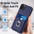 thumbnail image 5 of Allytechgroup iPhone 11 Pro Max Wallet Case for Women Men, Premium PU Leather Shockproof Hand Wrist Slim Fit Back Cover Phone Case for iPhone 11 Pro Max, Blue, 5 of 5