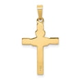 thumbnail image 4 of FJC Finejewelers 14 kt Yellow Gold and Rhodium Polished Claddagh Cross Charm 28 x 9 mm, 4 of 6