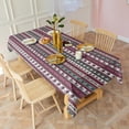 thumbnail image 3 of Green and Red Christmas Pattern Rectangle Tablecloth 60"x102",Waterproof Polyester Rectangle Table Cloth, Wipeable Spillproof Polyester Tablecloth for Dining, Camping, Indoor and Outdoor, 3 of 6