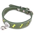 thumbnail image 2 of Pet Collar Reflective Adjustable: Faux Leather Cat Collar Dog Collar with Bell, 2 of 10