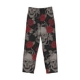 thumbnail image 4 of Daiia Skull and Red Roses Men's Sleep Pant with Pockets and Drawstring,Pajama Pants-X-Large, 4 of 9