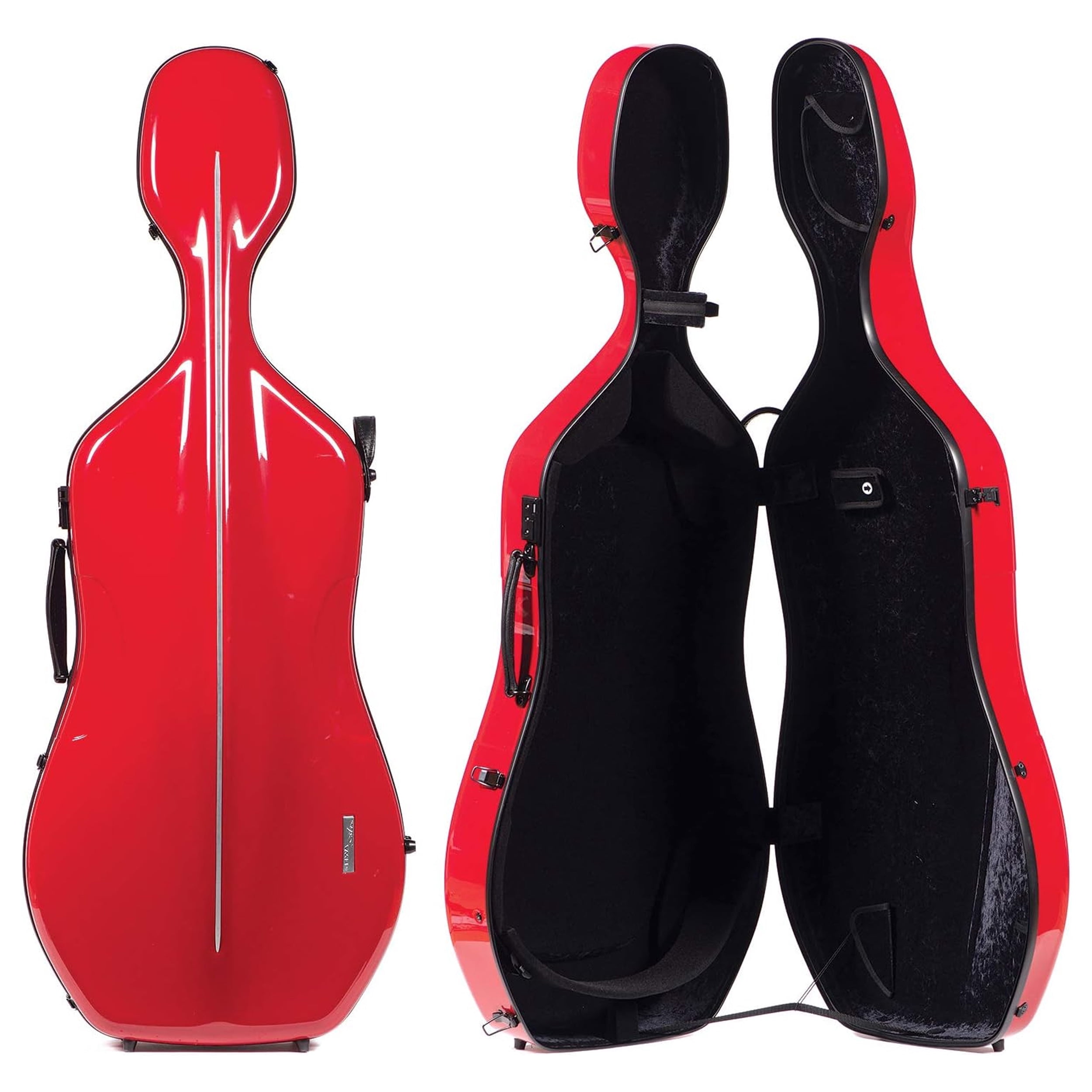 GEWA Air 3.9 4/4 Cello Case - Backpack Straps - Red with Black Interior