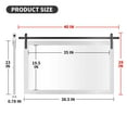 thumbnail image 3 of PAIHOME 40"x26" White Bathroom Mirror for Wall, Barn Door Solid Wood Frame Vanity Mirror - Farmhouse Decor, 3 of 12