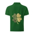 thumbnail image 4 of Handshe Men's St.Patrick's Day Print Button-Up Shirt, Casual Festive Wear for Holiday Parties and Daily Use, 4 of 5