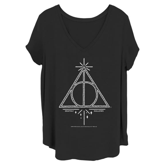 Women's Harry Potter Deathly Hallows Symbol  Graphic T-Shirt