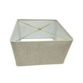 thumbnail image 3 of 16x16x10 Rounded Corner Premiere Hardback Shallow Square Drum Lampshade Textured Oatmeal, 3 of 5