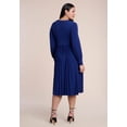 thumbnail image 2 of ELOQUII Women's Plus Size Knot Front Pleated Skirt Dress, 2 of 3