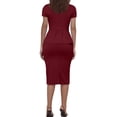 thumbnail image 3 of Women's 2 Piece Suit Skirt Set Business Casual Short Sleeve Blazer and Pencil Skirt for Work Office, 3 of 6